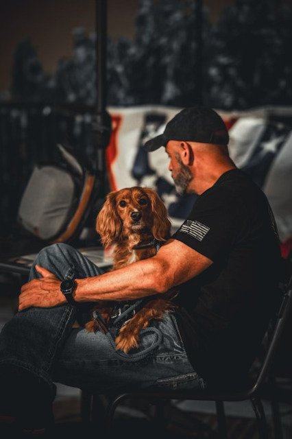 Trainer with dog